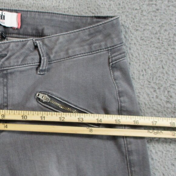 CAbi Jeans Womens 4 Gray Skinny Low Rise Faded Zip Pockets 28x30 Denim Stretch - Picture 10 of 14